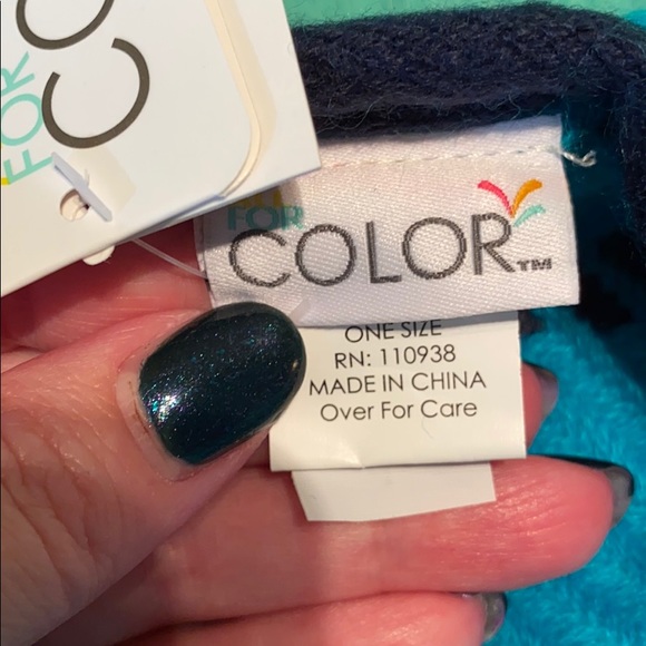 Turquoise And Navy Wrap Shawl - Picture 11 of 16